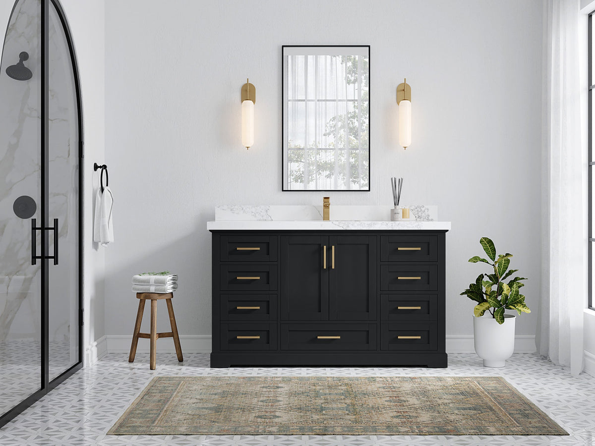 Boston 60 in. W x 22 in. D Single Sink Bathroom Vanity - Willow Bath and Vanity