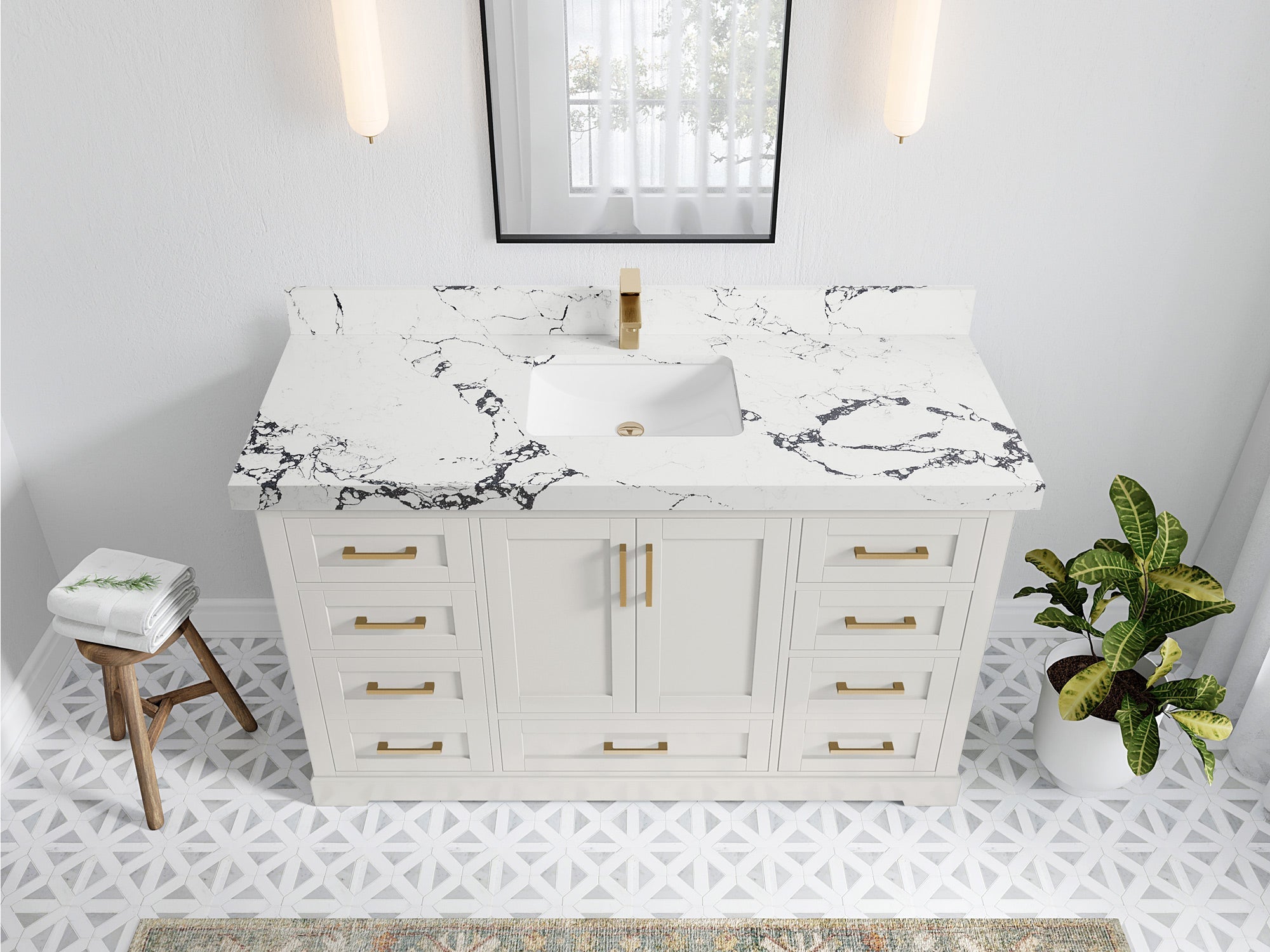 Boston 60 in. W x 22 in. D Single Sink Bathroom Vanity - Willow Bath and Vanity