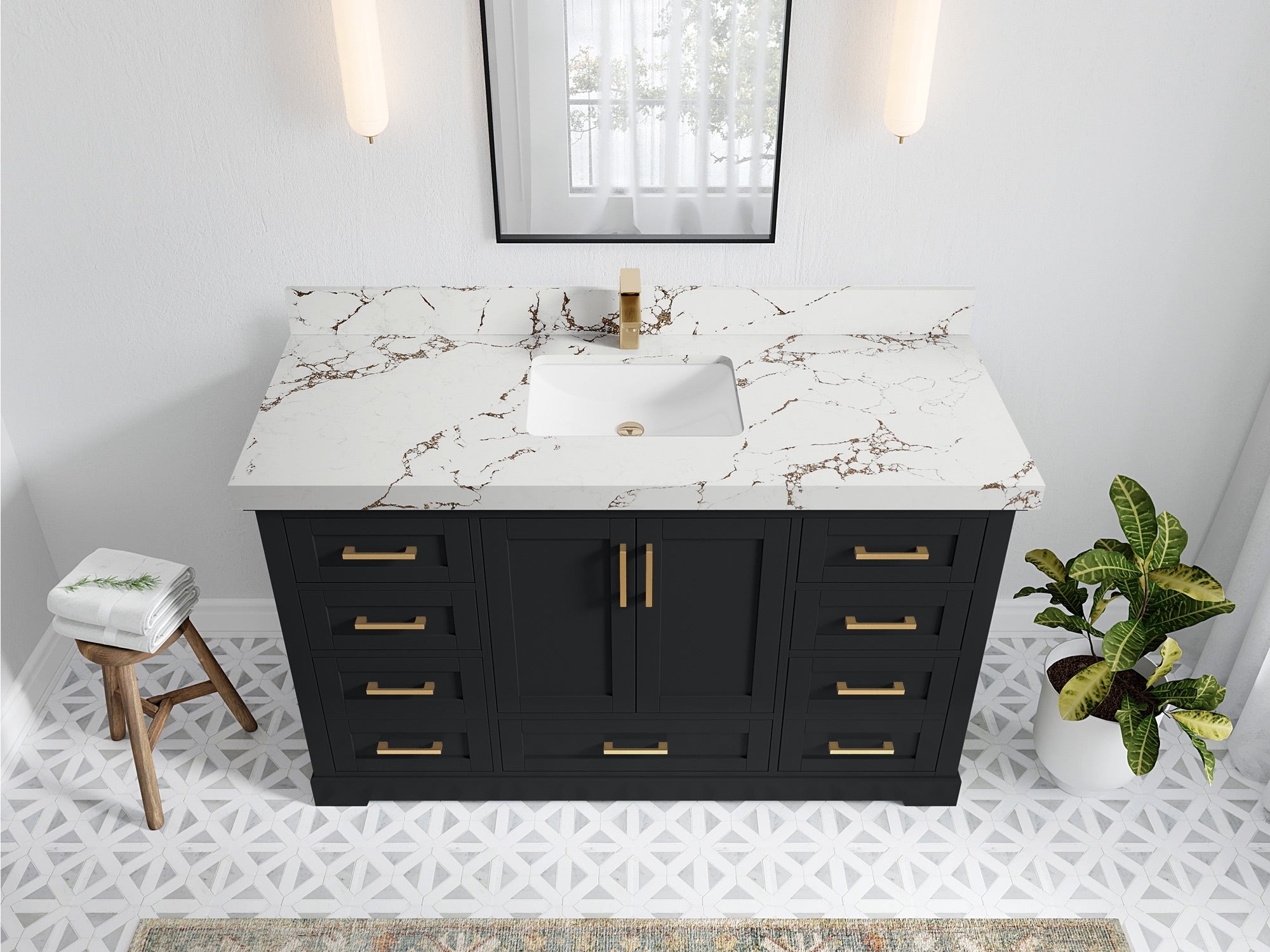 Boston 60 in. W x 22 in. D Single Sink Bathroom Vanity - Willow Bath and Vanity