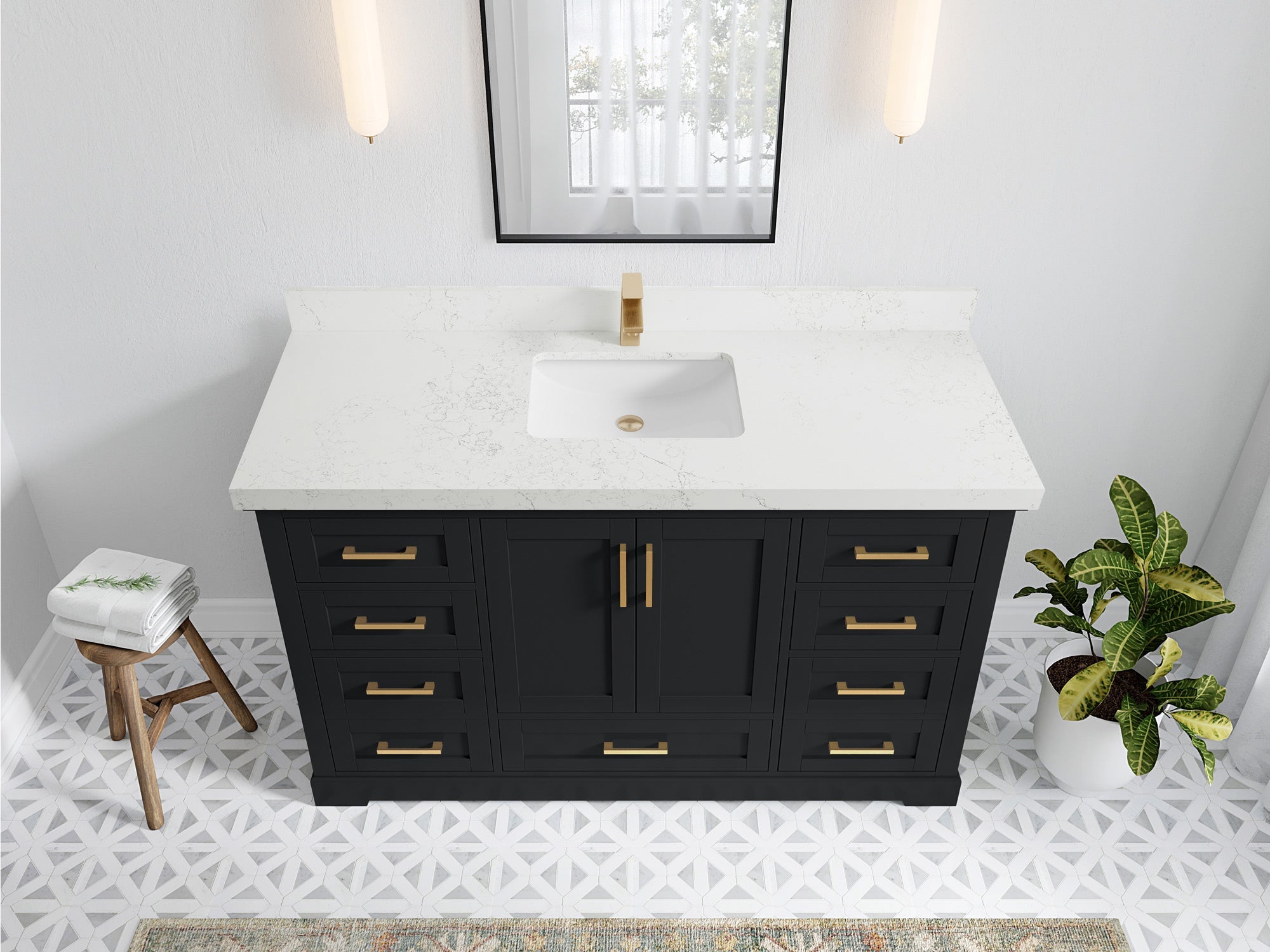 Boston 60 in. W x 22 in. D Single Sink Bathroom Vanity - Willow Bath and Vanity