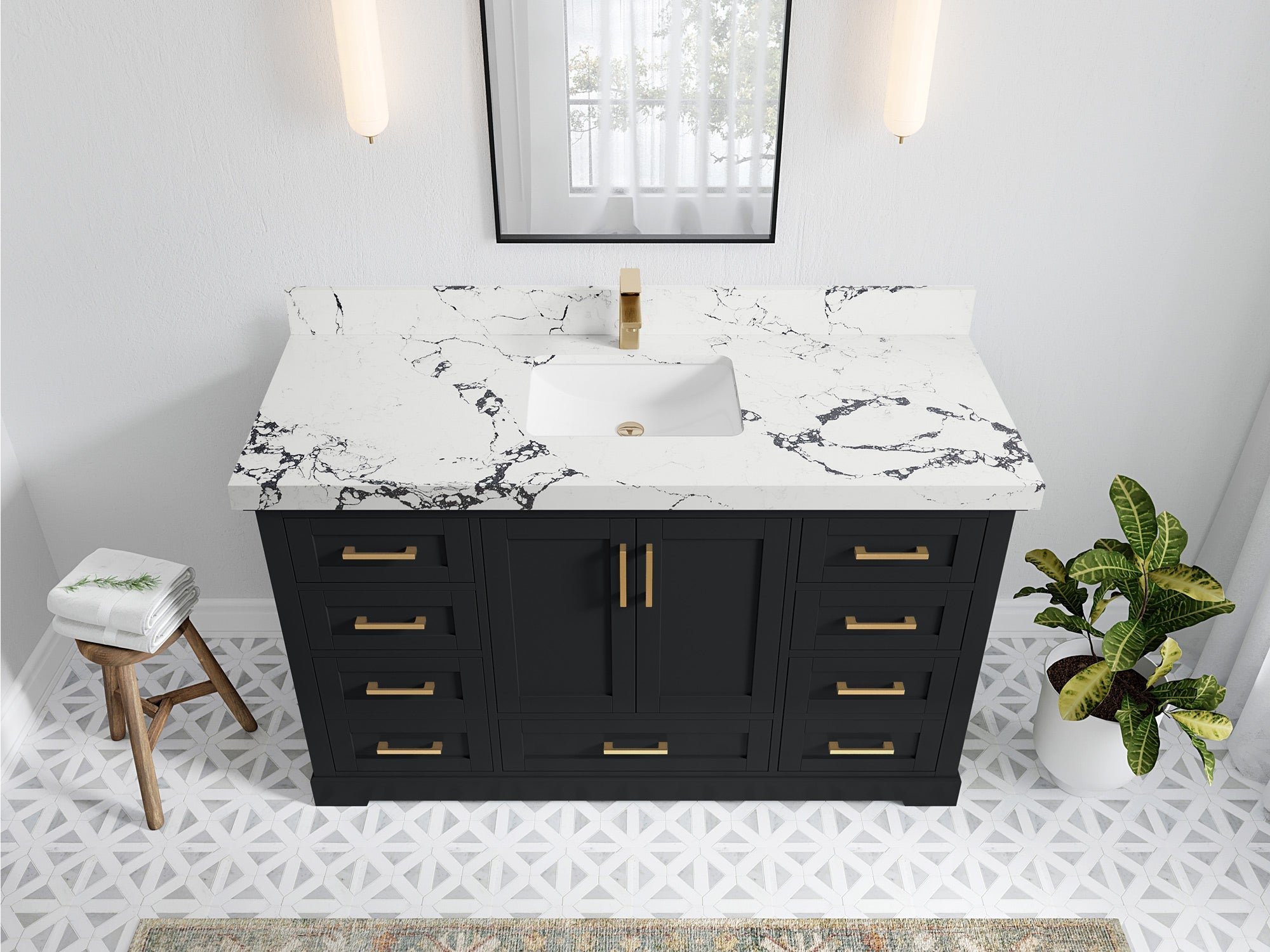 Boston 60 in. W x 22 in. D Single Sink Bathroom Vanity - Willow Bath and Vanity