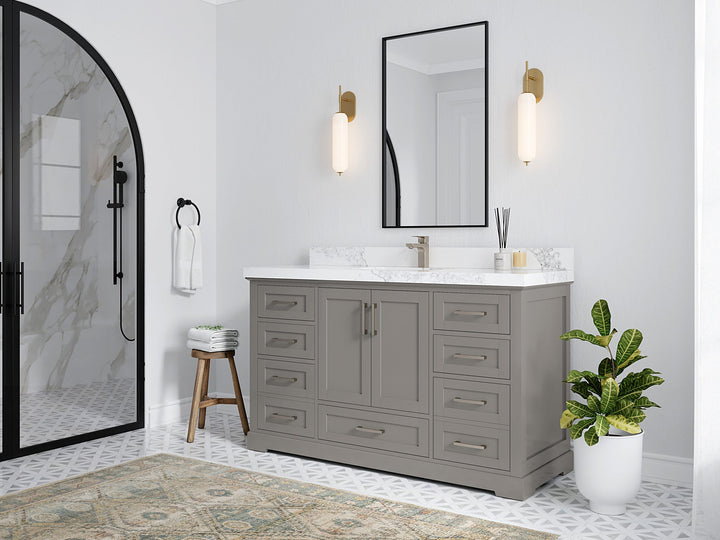 Boston 60 in. W x 22 in. D Single Sink Bathroom Vanity - photo 2