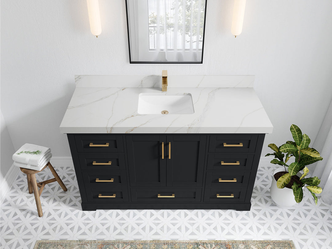 Boston 60 in. W x 22 in. D Single Sink Bathroom Vanity - Willow Bath and Vanity