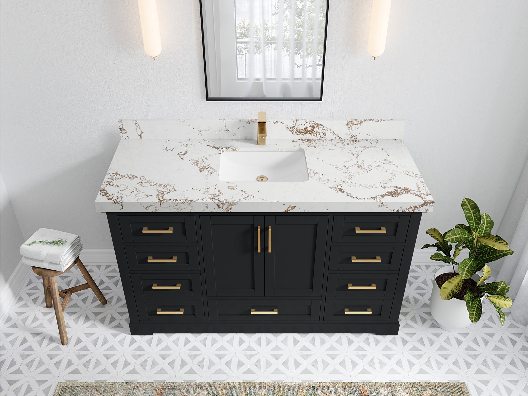 Boston 60 in. W x 22 in. D Single Sink Bathroom Vanity - Willow Bath and Vanity