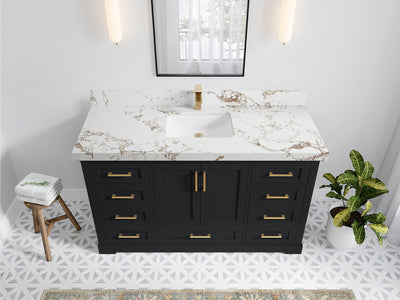 Boston 60 in. W x 22 in. D Single Sink Bathroom Vanity - Willow Bath and Vanity