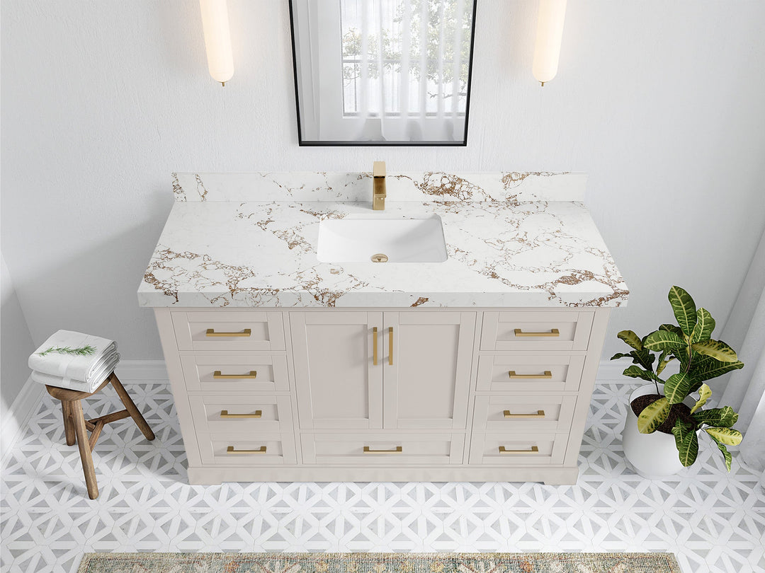 Boston 60 in. W x 22 in. D Single Sink Bathroom Vanity - Willow Bath and Vanity