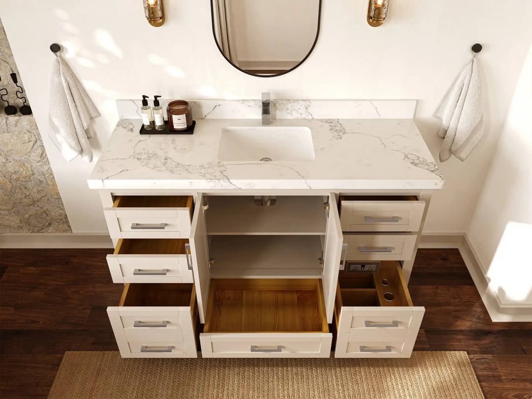Boston 60 in. W x 22 in. D Single Sink Bathroom Vanity - Willow Bath and Vanity