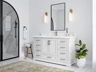 Boston 60 in. W x 22 in. D Single Sink Bathroom Vanity - Willow Bath and Vanity
