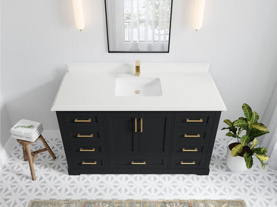 Boston 60 in. W x 22 in. D Single Sink Bathroom Vanity - Willow Bath and Vanity