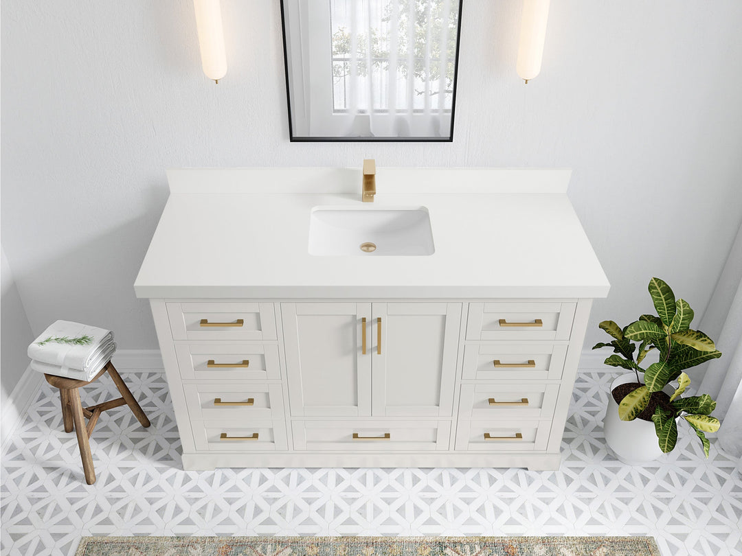 Boston 60 in. W x 22 in. D Single Sink Bathroom Vanity - Willow Bath and Vanity