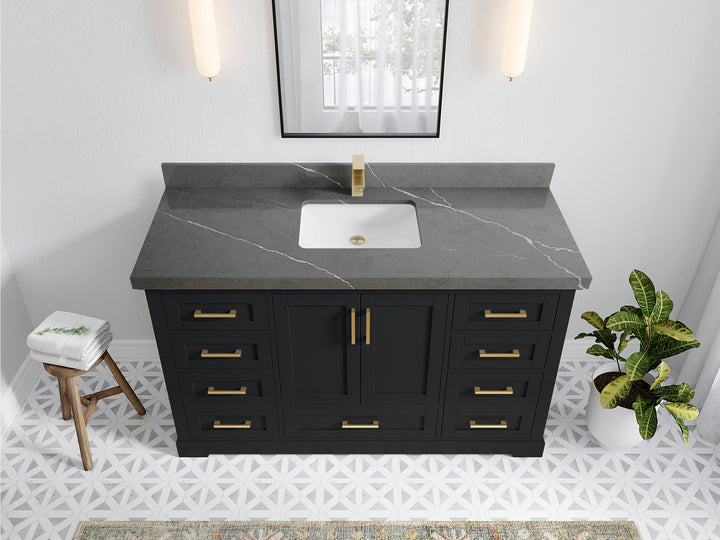 Boston 60 in. W x 22 in. D Single Sink Bathroom Vanity - photo 32