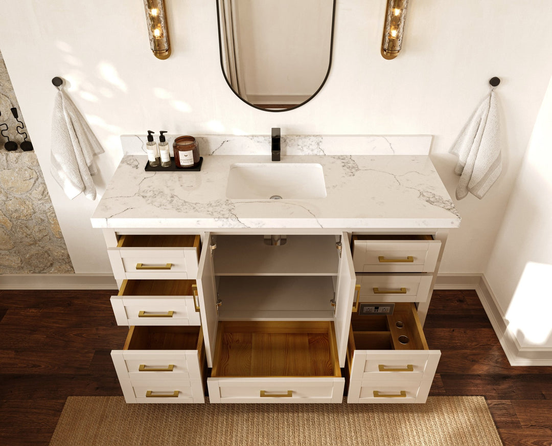 Boston 60 in. W x 22 in. D Single Sink Bathroom Vanity - Willow Bath and Vanity