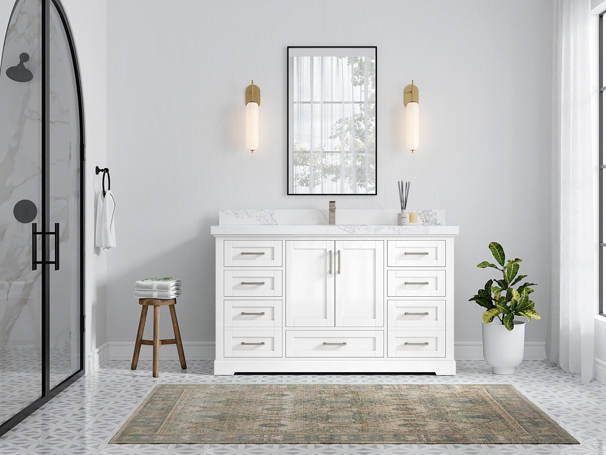 Boston 60 in. W x 22 in. D Single Sink Bathroom Vanity - Willow Bath and Vanity