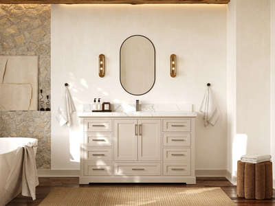 Boston 60 in. W x 22 in. D Single Sink Bathroom Vanity - Willow Bath and Vanity