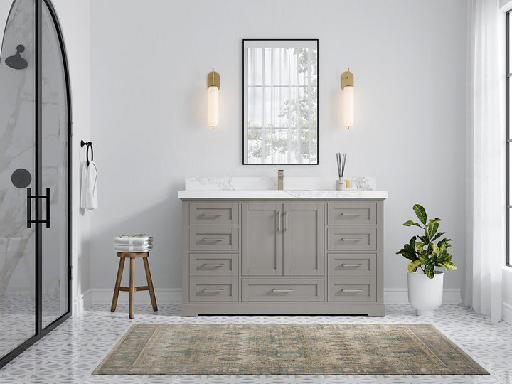 Boston 60 in. W x 22 in. D Single Sink Bathroom Vanity - photo 4