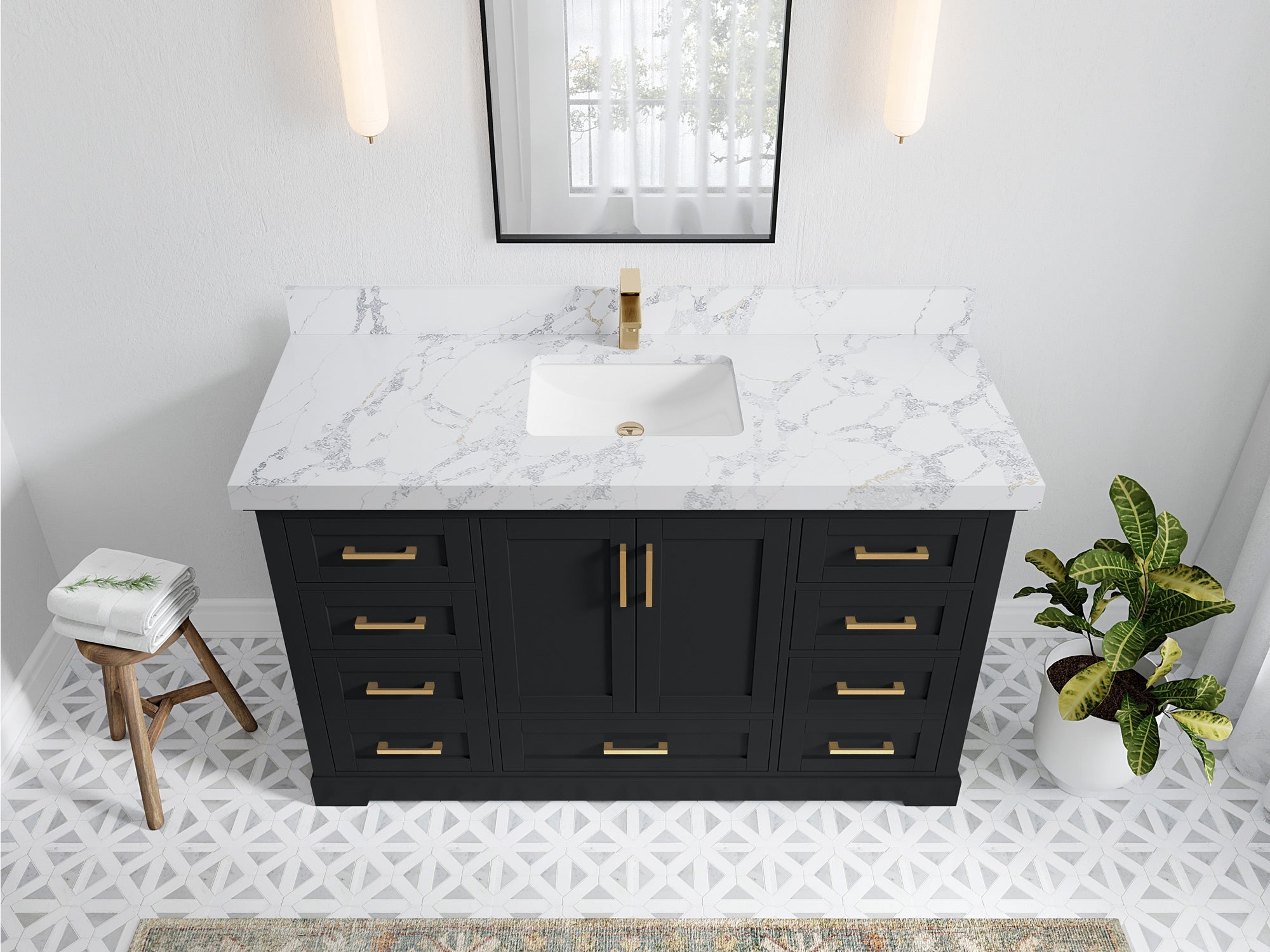 Boston 60 in. W x 22 in. D Single Sink Bathroom Vanity - Willow Bath and Vanity