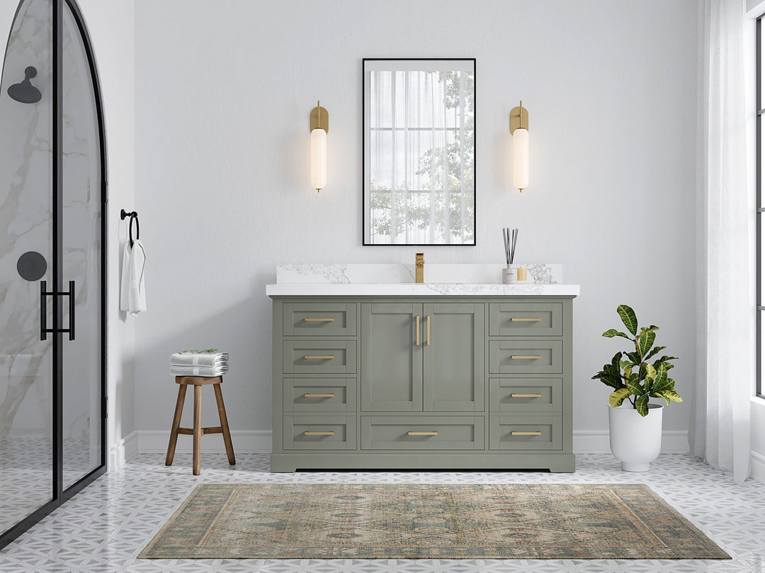 Boston 60 in. W x 22 in. D Single Sink Bathroom Vanity - Willow Bath and Vanity