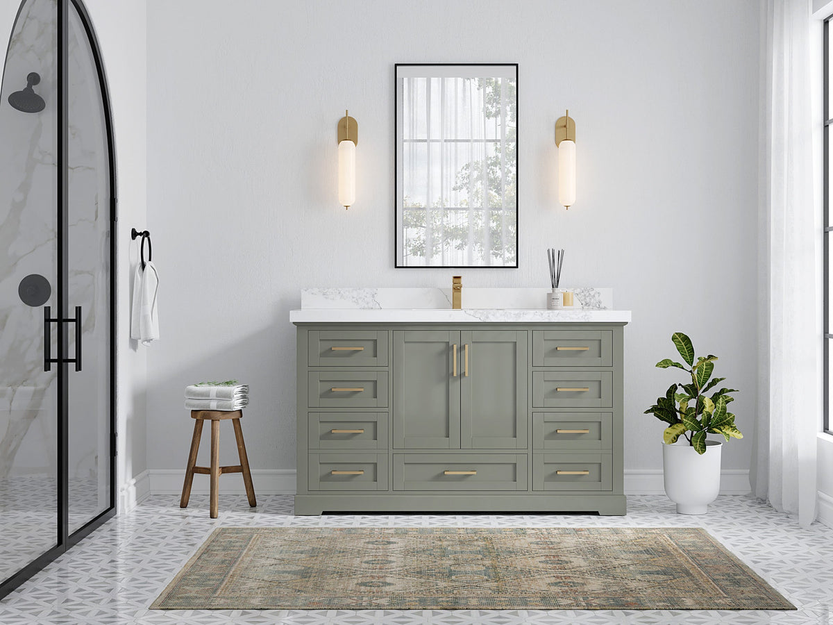 Boston 60 in. W x 22 in. D Single Sink Bathroom Vanity - Willow Bath and Vanity