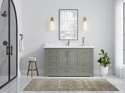 Boston 60 in. W x 22 in. D Single Sink Bathroom Vanity - Willow Bath and Vanity
