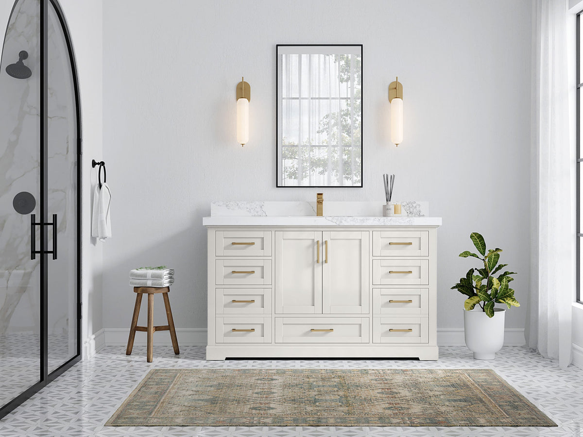 Boston 60 in. W x 22 in. D Single Sink Bathroom Vanity - Willow Bath and Vanity