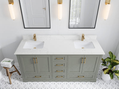 Boston 72 in. W x 22 in. D Double Sink Bathroom Vanity - Willow Bath and Vanity