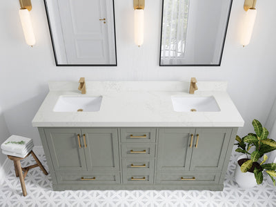 Boston 72 in. W x 22 in. D Double Sink Bathroom Vanity - Willow Bath and Vanity