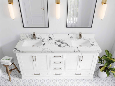 Boston 72 in. W x 22 in. D Double Sink Bathroom Vanity - Willow Bath and Vanity