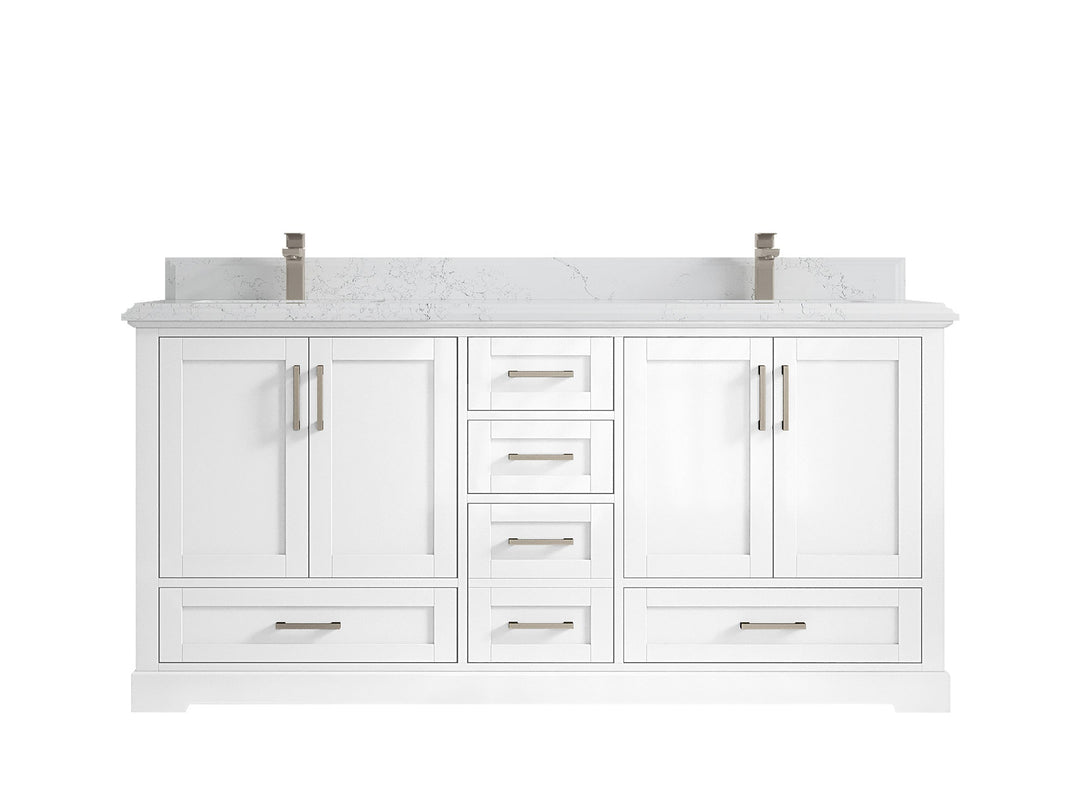 Boston 72 in. W x 22 in. D Double Sink Bathroom Vanity - Willow Bath and Vanity