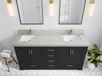 Boston 72 in. W x 22 in. D Double Sink Bathroom Vanity - Willow Bath and Vanity