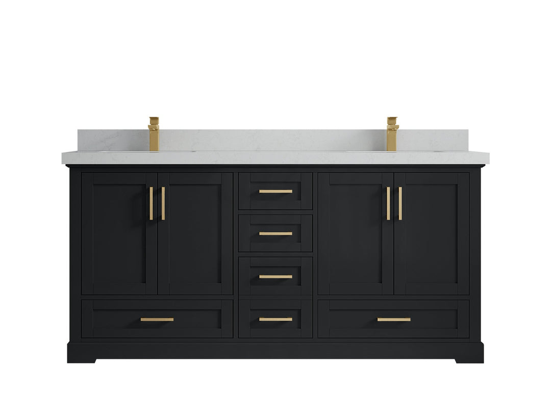 Boston 72 in. W x 22 in. D Double Sink Bathroom Vanity - Willow Bath and Vanity
