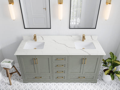 Boston 72 in. W x 22 in. D Double Sink Bathroom Vanity - Willow Bath and Vanity