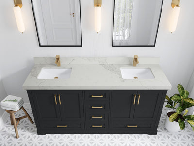 Boston 72 in. W x 22 in. D Double Sink Bathroom Vanity - Willow Bath and Vanity