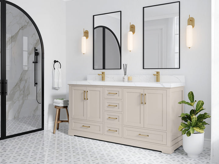Boston 72 in. W x 22 in. D Double Sink Bathroom Vanity - photo 2