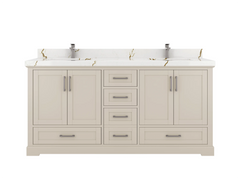 Boston 72 in. W x 22 in. D Double Sink Bathroom Vanity - photo 1