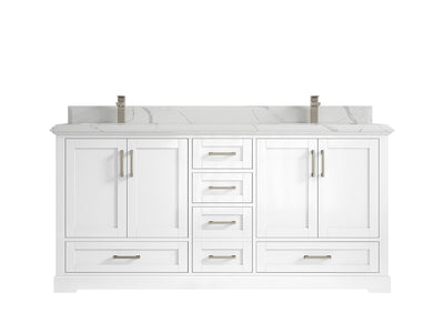 Boston 72 in. W x 22 in. D Double Sink Bathroom Vanity - Willow Bath and Vanity