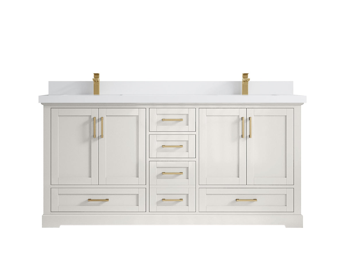 Boston 72 in. W x 22 in. D Double Sink Bathroom Vanity - Willow Bath and Vanity