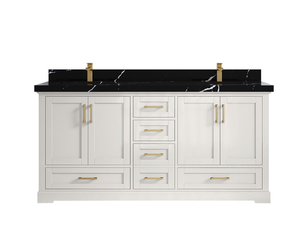 Boston 72 in. W x 22 in. D Double Sink Bathroom Vanity - Willow Bath and Vanity