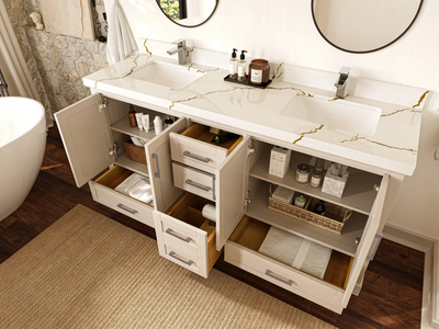 Boston 72 in. W x 22 in. D Double Sink Bathroom Vanity - Willow Bath and Vanity