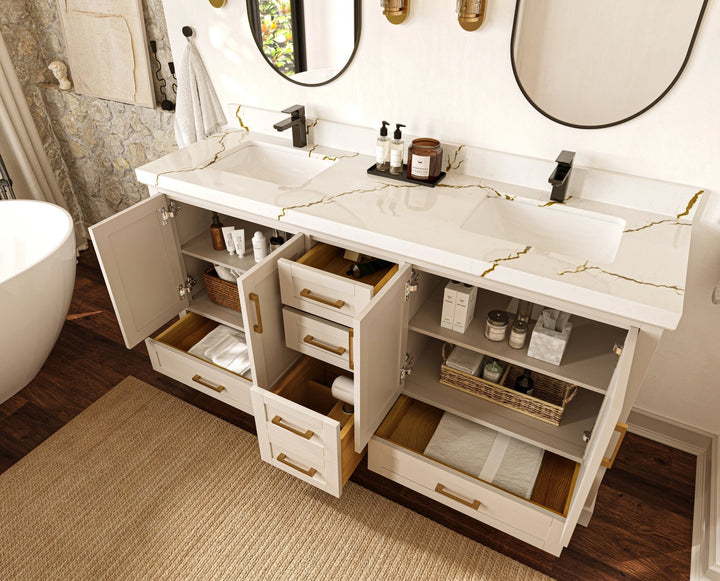 Boston 72 in. W x 22 in. D Double Sink Bathroom Vanity - photo 3