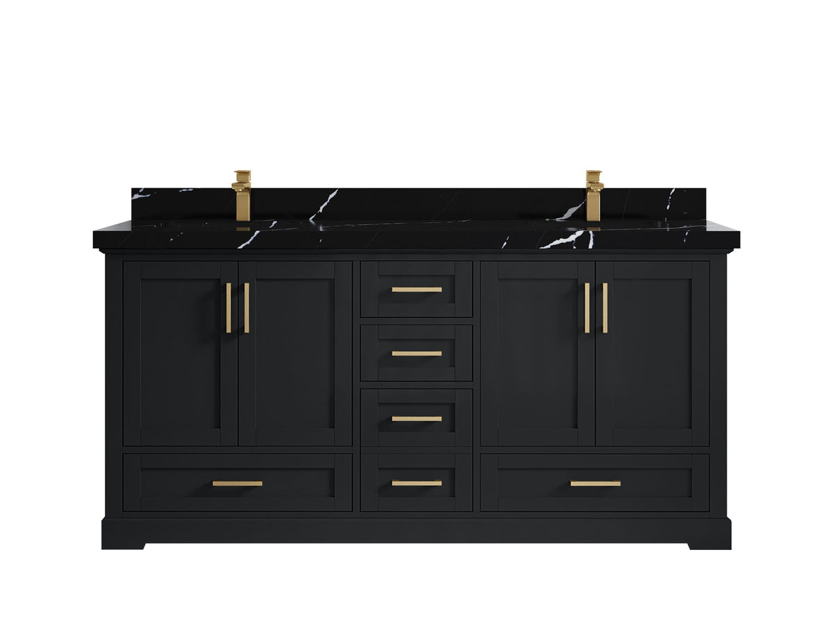 Boston 72 in. W x 22 in. D Double Sink Bathroom Vanity - Willow Bath and Vanity