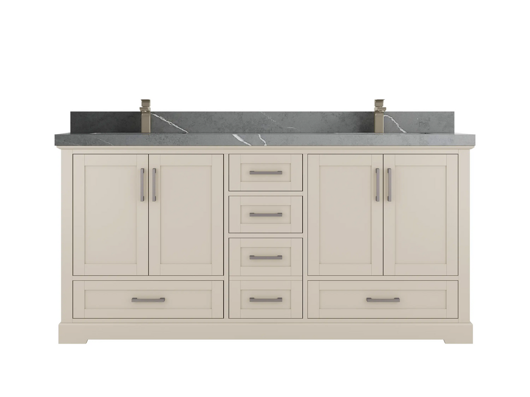 Boston 72 in. W x 22 in. D Double Sink Bathroom Vanity - Willow Bath and Vanity
