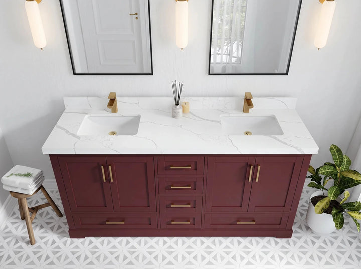 Boston 72 in. W x 22 in. D Double Sink Bathroom Vanity - photo 2