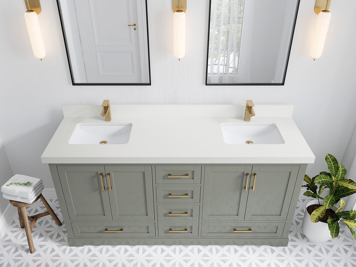 Boston 72 in. W x 22 in. D Double Sink Bathroom Vanity