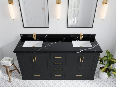 Boston 72 in. W x 22 in. D Double Sink Bathroom Vanity - Willow Bath and Vanity