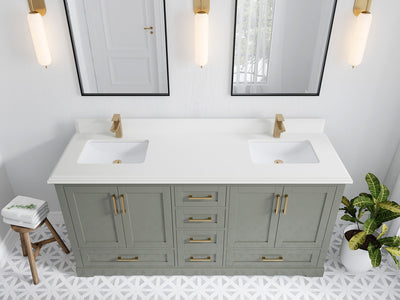 Boston 72 in. W x 22 in. D Double Sink Bathroom Vanity - Willow Bath and Vanity