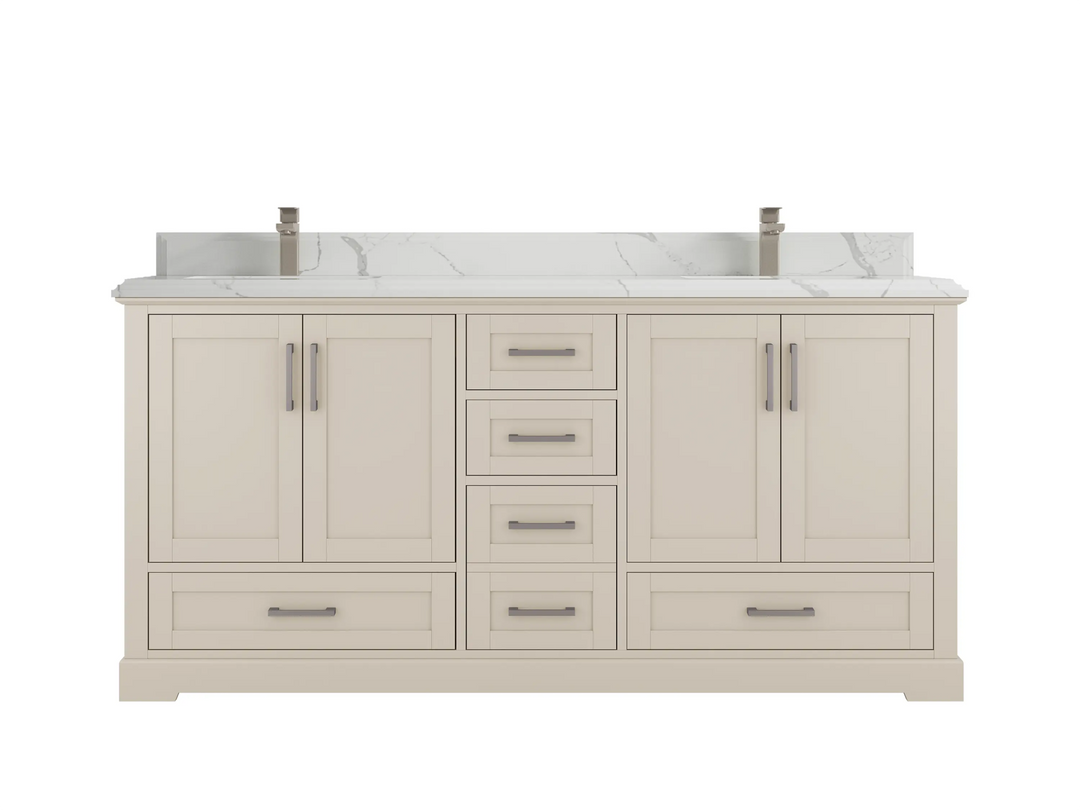Boston 72 in. W x 22 in. D Double Sink Bathroom Vanity - Willow Bath and Vanity