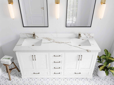Boston 72 in. W x 22 in. D Double Sink Bathroom Vanity - Willow Bath and Vanity