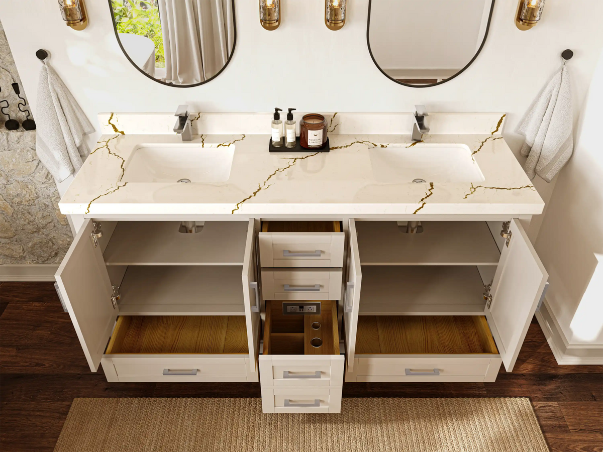 Boston 72 in. W x 22 in. D Double Sink Bathroom Vanity - Willow Bath and Vanity