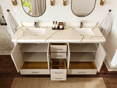Boston 72 in. W x 22 in. D Double Sink Bathroom Vanity - photo 4