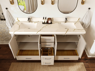 Boston 72 in. W x 22 in. D Double Sink Bathroom Vanity - Willow Bath and Vanity